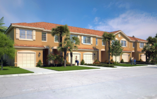 New-construction townhomes in Lake Worth, Florida.